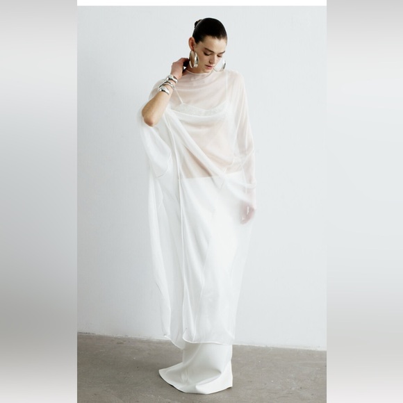 Chic Sheer White Gown - Picture 1 of 3